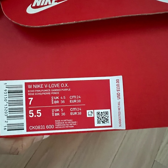 nike v-love o.x. sneakers NWT - Picture 6 of 7